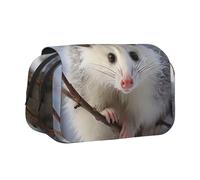HJBNW Opossum In Snow Trousse à crayons multi-compartiments Grande capacité Trousse de maquillage portable pour homme et femme
