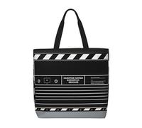 HJBNW Sac fourre-tout pour femme - Sac à bandoulière avec fermeture éclair - Grande capacité - Réutilisable, Classic Movie Clapboard Noir, Taille unique