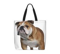 HJBNW Sac fourre-tout pour femme, sac à bandoulière ethnique, tribal, classique, floral, avec fermeture éclair, grande capacité, réutilisable, Bulldog anglais, Taille unique