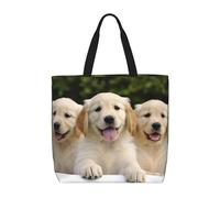 HJBNW Sac fourre-tout pour femme - Sac à bandoulière pour mathématiques et physique - Avec fermeture éclair - Grande capacité - Réutilisable, Chiots Golden Retriever, Taille unique