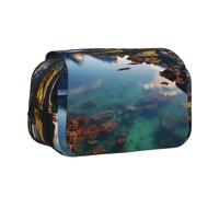 HJBNW Trousse à crayons avec fentes multiples - Grande capacité - Pour homme et femme - Motif îles de Norvège