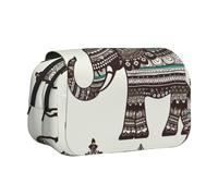 HJBNW Trousse à crayons avec motif éléphant bohème - Grande capacité - Portable - Pour homme et femme