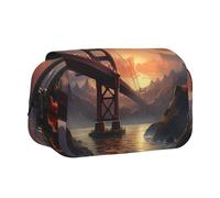 HJBNW Trousse à crayons Bridge avec fentes multiples - Grande capacité - Trousse de maquillage portable pour homme et femme