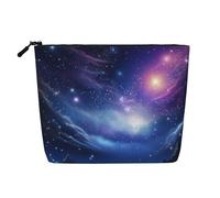 HJBNW Trousse de maquillage de voyage pour femme - Grande capacité - Étanche - Portable - Étoiles mystérieuses - Avec fermeture éclair - Organiseur de maquillage esthétique pour femme - Noir - Taille