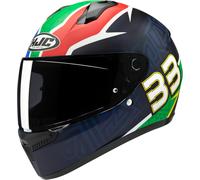 HJC C10 BB33 Casque, rouge-vert-bleu, taille L pour homme