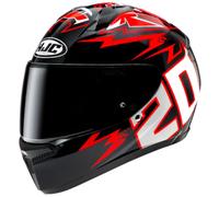 HJC C10 Diablo Mask Casque, Noir/Blanc/Rouge, Taille XS (54/55)
