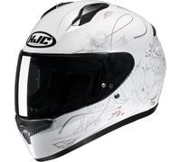 HJC C10 Epik Casque pour dames, blanc-rose, taille L pour femmes