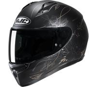 HJC C10 Epik Casque pour dames, noir-or, taille S pour femmes