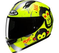 HJC C10 Geti Casque Enfant, noir/jaune néon, Taille XXS (52/53)