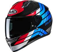 HJC Casque moto intégral C10 Hiper MC21 Noir/Rouge/Bleu Taille M Homme
