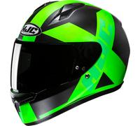 HJC C10 Tez Casque, noir-vert, taille L pour homme