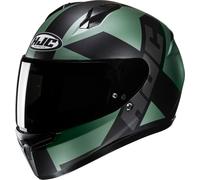 HJC C10 Tez Casque, noir-vert, taille M pour homme