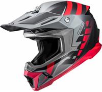 HJC C50 Mirage Casque de motocross, noir-gris-rouge, taille XL pour homme