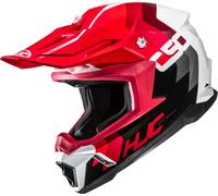 HJC C50 Primal Casque de motocross, noir-blanc-rouge, taille XL pour homme