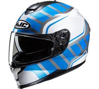 HJC C70N Holt Casque, blanc-bleu, taille M pour homme