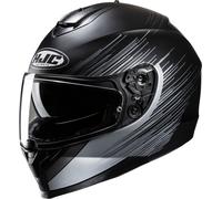 HJC C70N Sway Casque, Noir/Argent, Taille L (58/59)