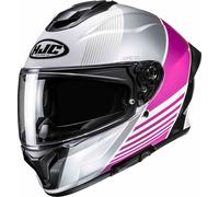 HJC C71 Morix Casque, Blanc/Gris/Rose, Taille XS (54/55)