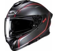 HJC C71 Quez Casque, anthracite/rouge, Taille L (58/59)