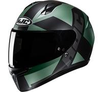 HJC C10 Tez Casque, noir-vert, taille XS 54 55