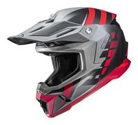 HJC, Casque Moto Cross C50 MIRAGE Silver Red MC1SF, XXL