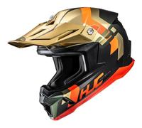 HJC, Casque Moto Cross C50 PRIMAL Gold Orange Black MC6HSF, M