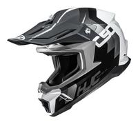 HJC, Casque Moto Cross C50 PRIMAL Grey White Black MC5, XXL