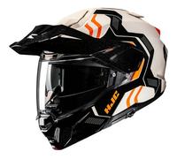 HJC i80 VELLY Klapphelm weiss-schwarz-orange MC7 M