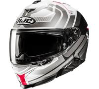 HJC i71 Viz Casque, gris-blanc-rouge, taille XL pour homme