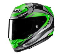 HJC, Casque Moto Intégral RPHA 12 BRELS Vert Argent Noir MC4HSF, M