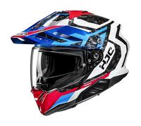 HJC RPHA 60 Dakar Casque d’enduro, blanc-rouge-bleu, taille XL pour homme
