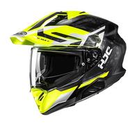 HJC RPHA 60 Dakar Casque d’enduro, noir-blanc-jaune, taille 2XL pour homme