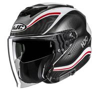 HJC i31 Depe Casque jet, noir-blanc-rouge, taille L pour homme