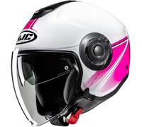 HJC, Casque Moto Jet i40N VISION White Pink MC8, L