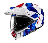 HJC i80 Roki Casque, blanc-rouge-bleu, taille S pour homme