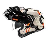 HJC i80 Velly Casque, noir-blanc-orange, taille XL pour homme