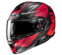 HJC, Casque Moto Modulable RPHA 91 BLAT Rouge Noir MC1SF, XS
