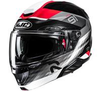 HJC Casque moto RPHA 91 Madal MC1 modulable Noir-Blanc-Rouge Taille L