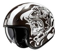 HJC V31 Flame Casque jet, noir-blanc, taille XL pour homme
