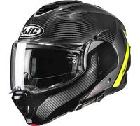 HJC F100 Carbon Stan Casque, noir-jaune, taille M pour homme