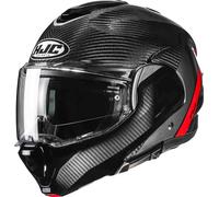 HJC F100 Carbon Stan Casque, noir/rouge, Taille M (57/58)