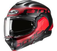 HJC F100 HETAL Klapphelm schwarz-rot MC1SF L