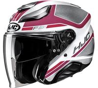 HJC F31 Ceron Casque jet, blanc/rouge/gris, Taille XS (54/55)