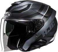 HJC F31 Naby Casque jet, noir/anthracite/argent, Taille M (57/58)