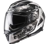 HJC F70 Katra Casque, Camoflage blanc neigeux, Taille S (55/56)