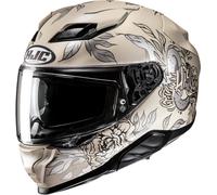 HJC F71 Eliz Casque, beige/argent/noir, Taille S (55/56)