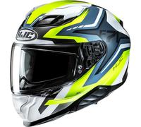 HJC F71 Fes Casque, Blanc/Jaune néon/Essence/Noir, Taille L (58/59)