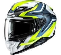 HJC F71 Fes Casque, Blanc/Jaune néon/Essence/Noir, Taille S (55/56)