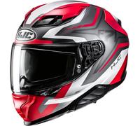 HJC F71 Fes Casque, gris-blanc-rouge, taille XL pour homme