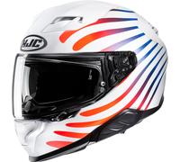 HJC F71 Zen Casque, blanc-rouge-bleu, taille L pour homme