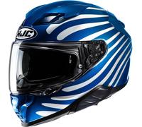 HJC F71 Zen Casque, blanc-turquoise-bleu, taille XL pour homme